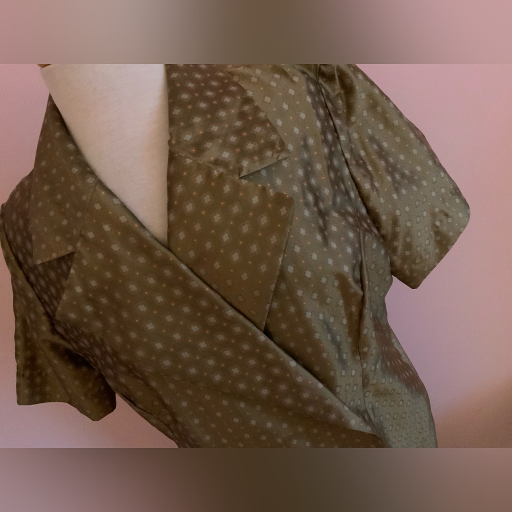 Vintage Olive Green Double-Breasted Dress - Picture 2 of 10